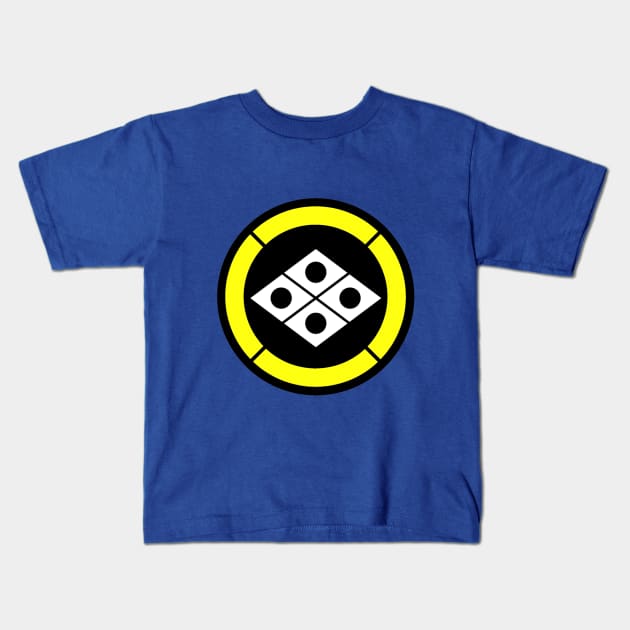 Takeda Clan Crest (Blue version) Kids T-Shirt by Rules of the mind